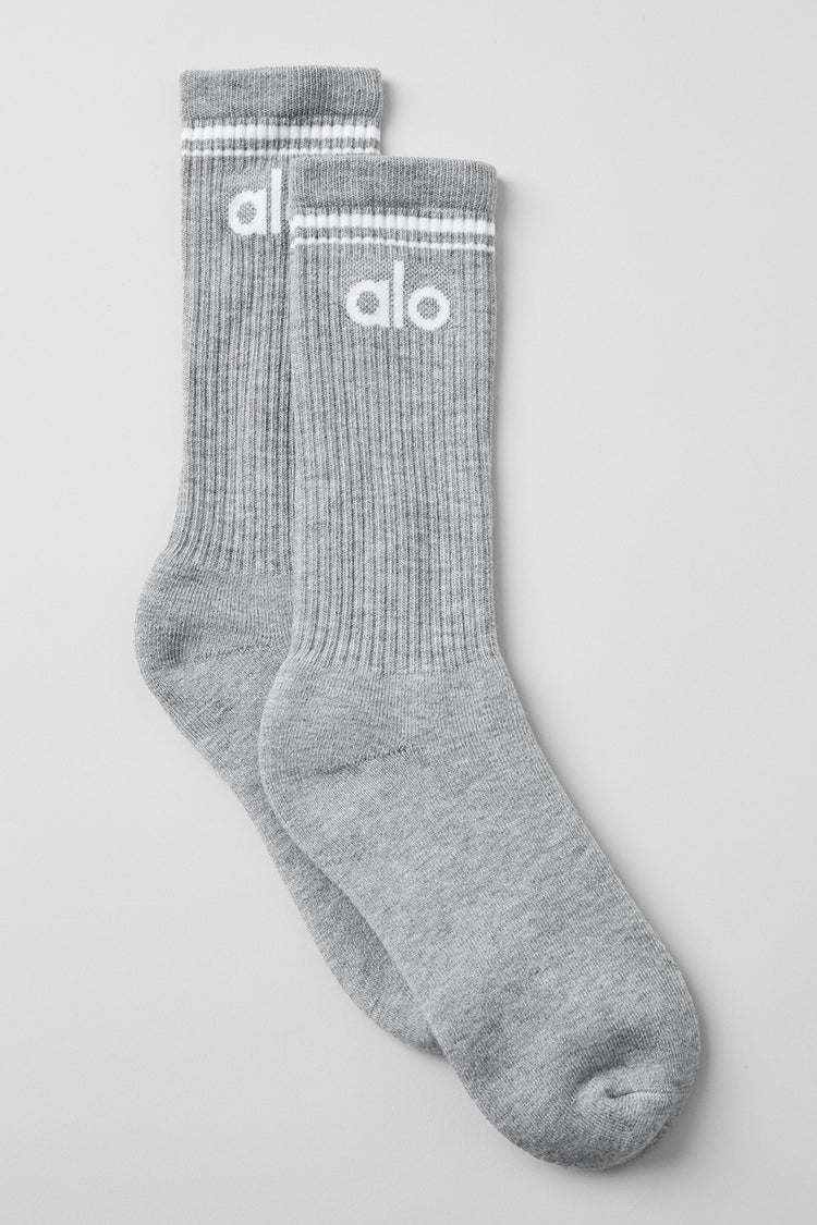Unisex retro socks gray/white