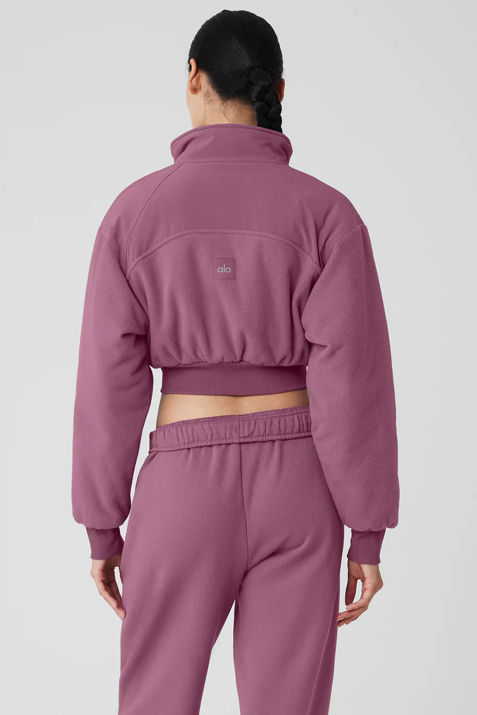 Short fleece jacket in a winter mix