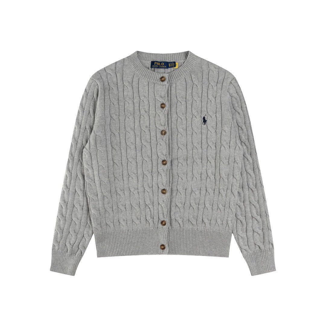 CABLE-KNIT COTTON CARDIGAN