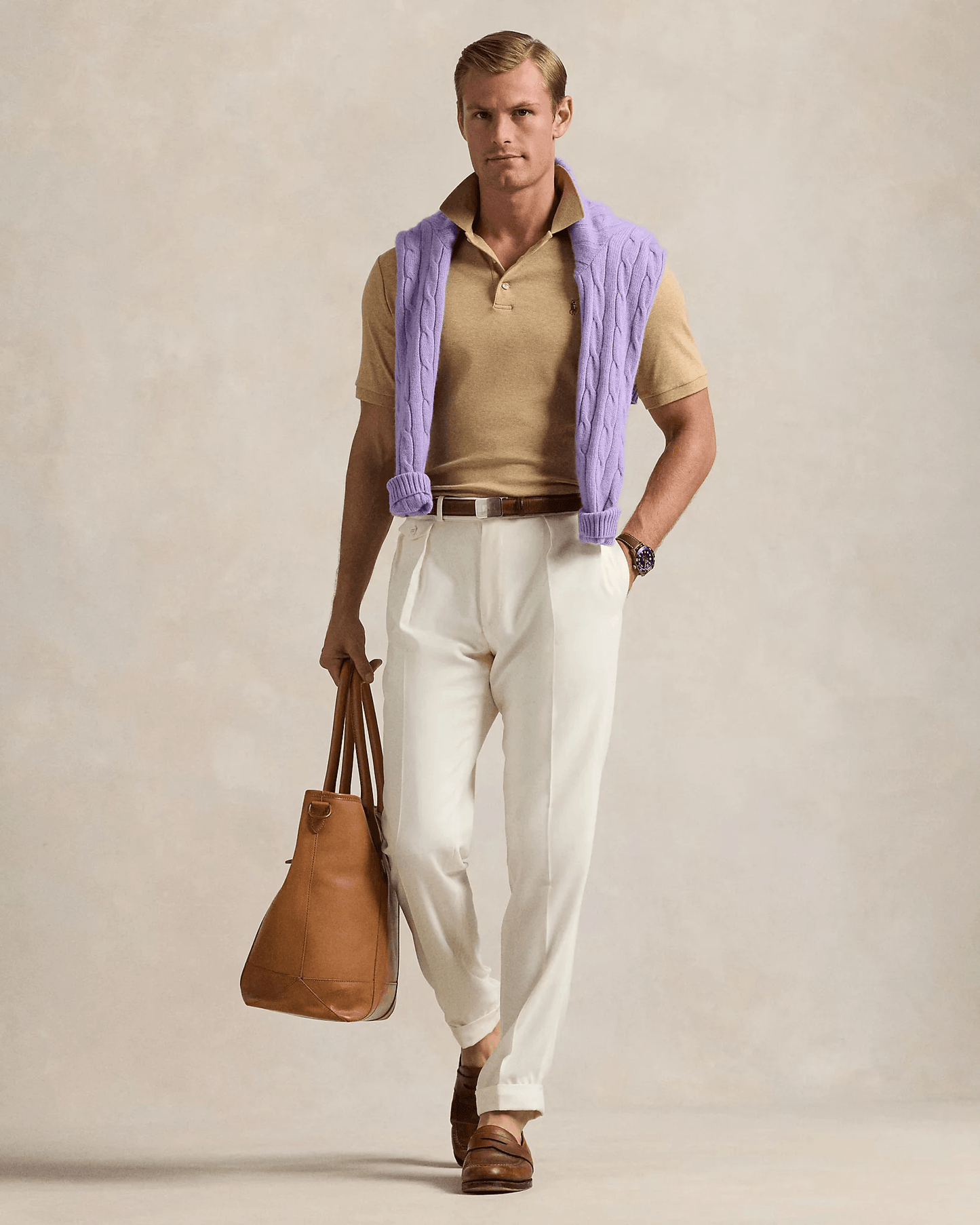 SOFT COTTON POLO – BEIGE