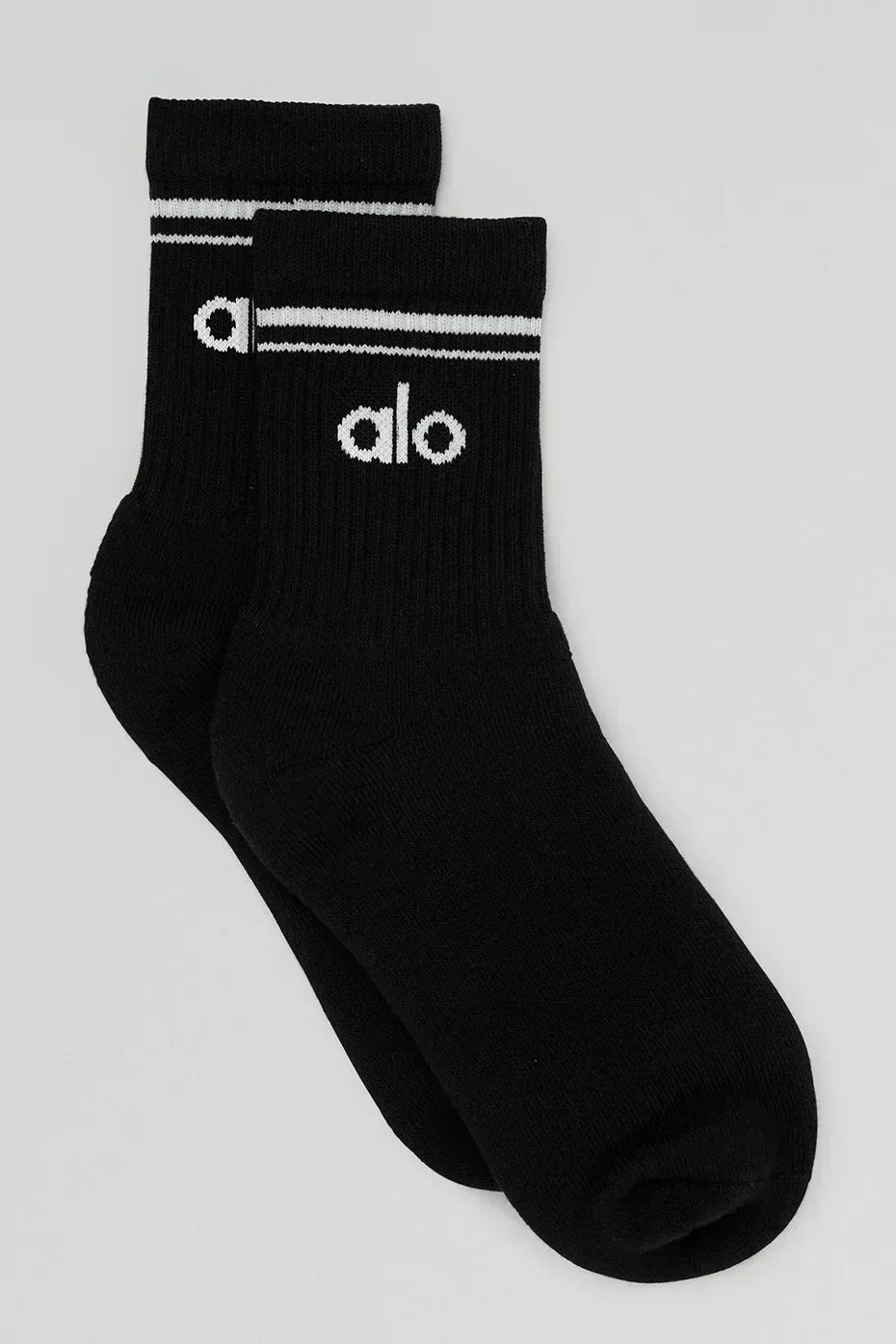 Unisex retro-style mid-calf socks - Black
