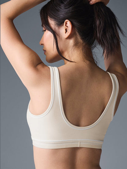 Airbrush Heart Throb Bra - Oat Milk