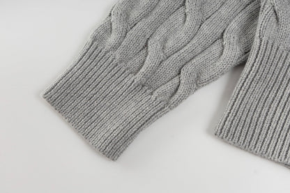 CABLE-KNIT COTTON CARDIGAN