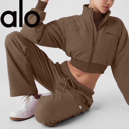 Short fleece jacket in a winter mix