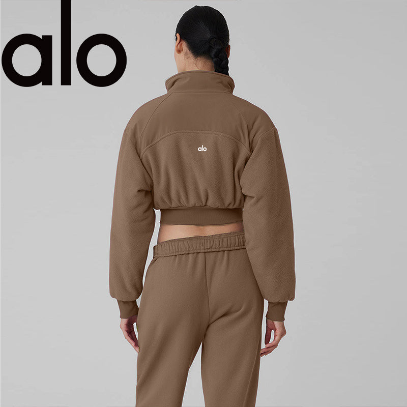 Short fleece jacket in a winter mix