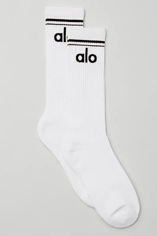 Unisex retro socks white