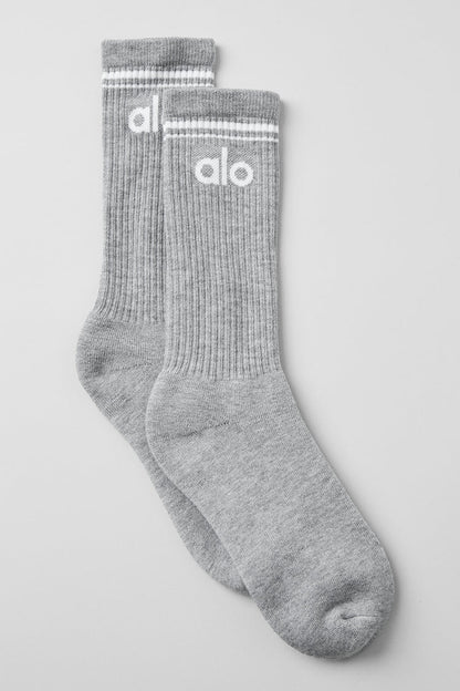 Unisex retro socks gray/white