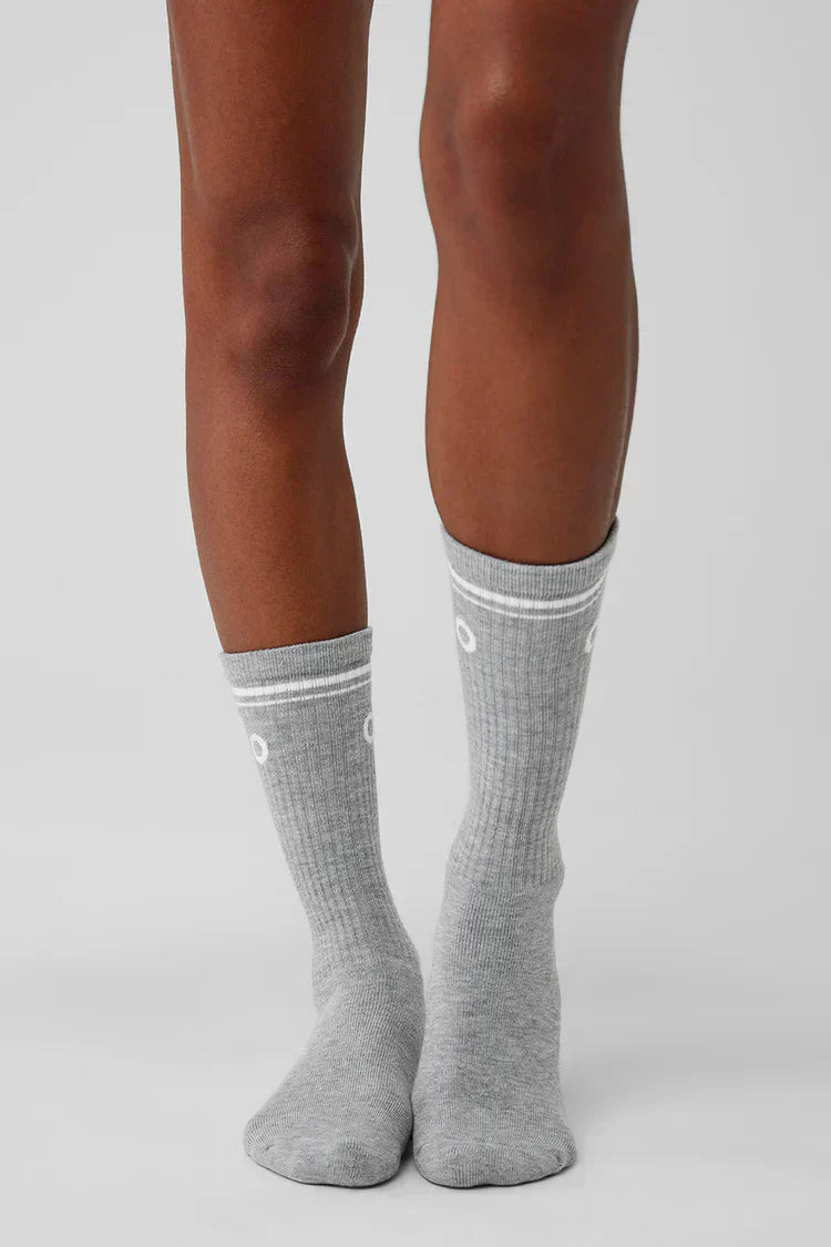 Unisex retro socks gray/white