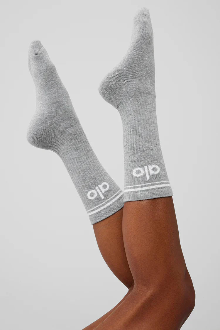 Unisex retro socks gray/white