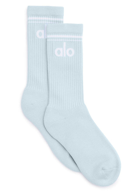 Unisex retro socks blue/white