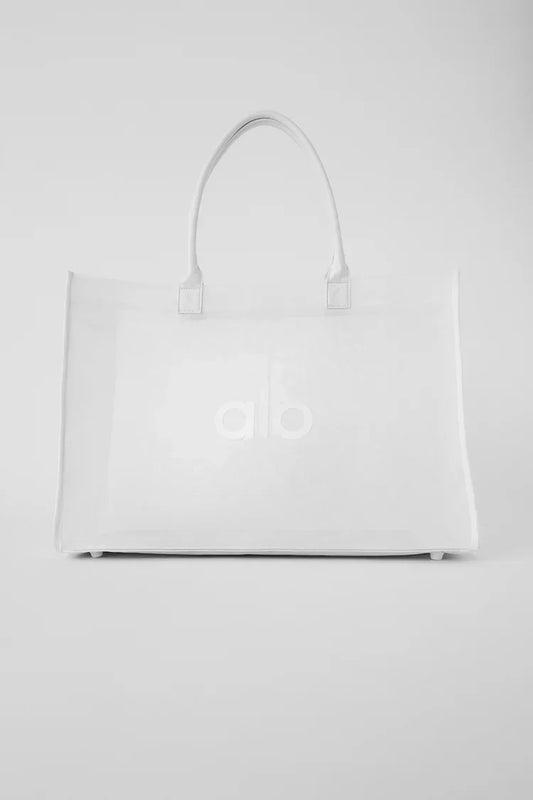 Transparent carrier bag white