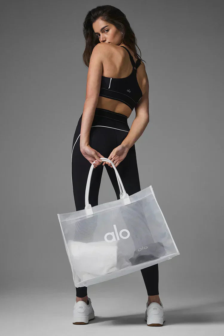 Transparent carrier bag white