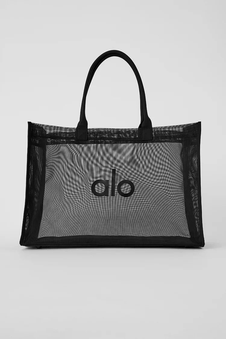 Transparent carrier bag black