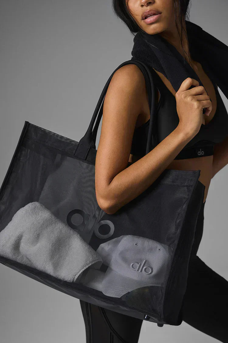 Transparent carrier bag black