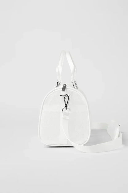Mini transparent travel bag - White