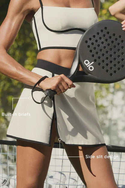 Streamlined skirt with airbrushed finish - ivory/black