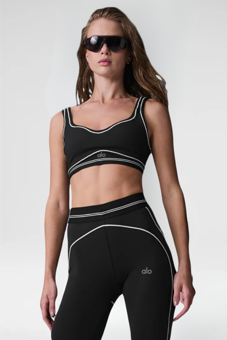 Leggings and bra with airbrush print - SET - White