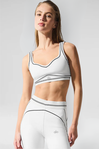 Leggings and bra with airbrush print - SET - White