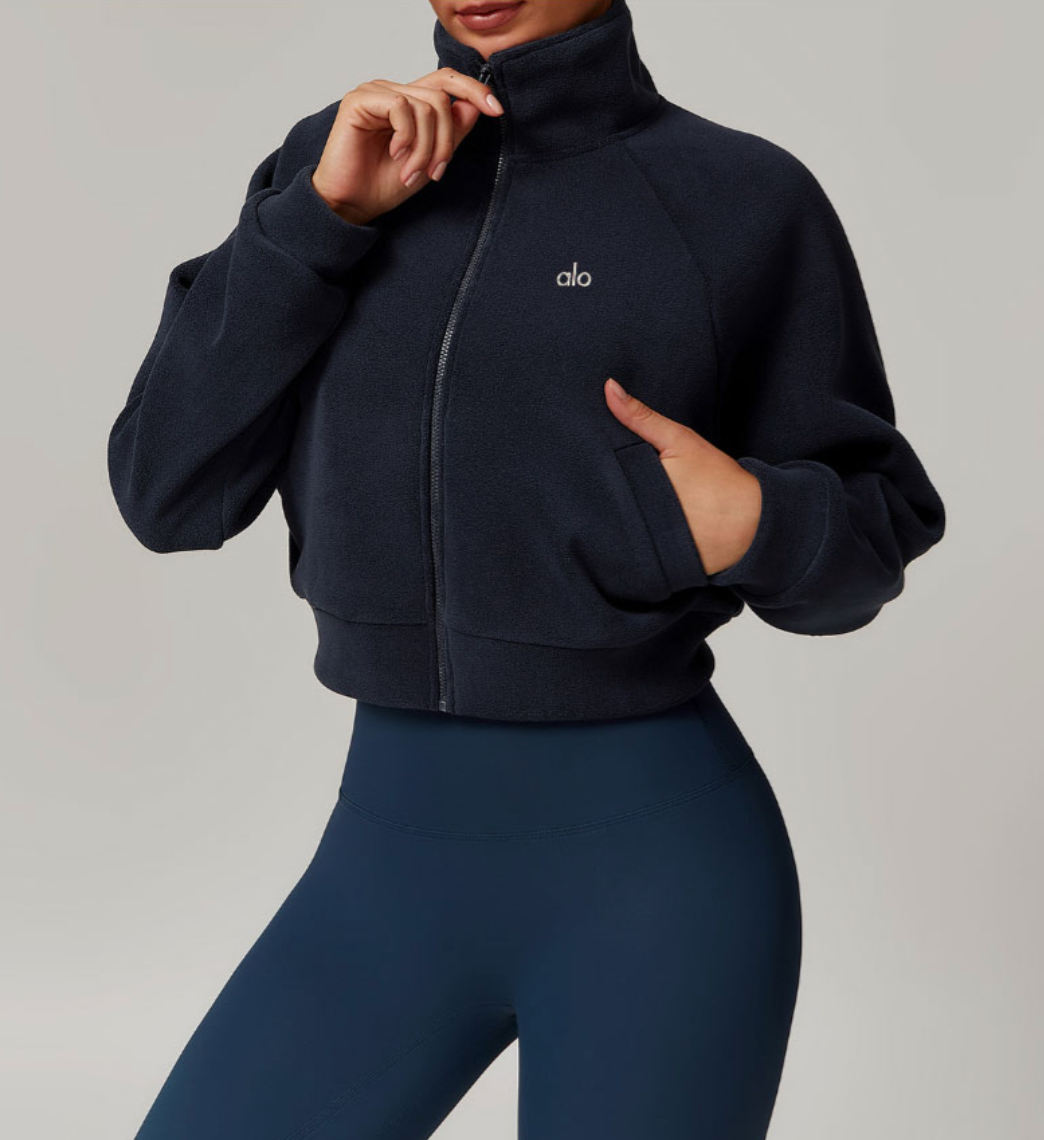 Fleece jacket with zipper