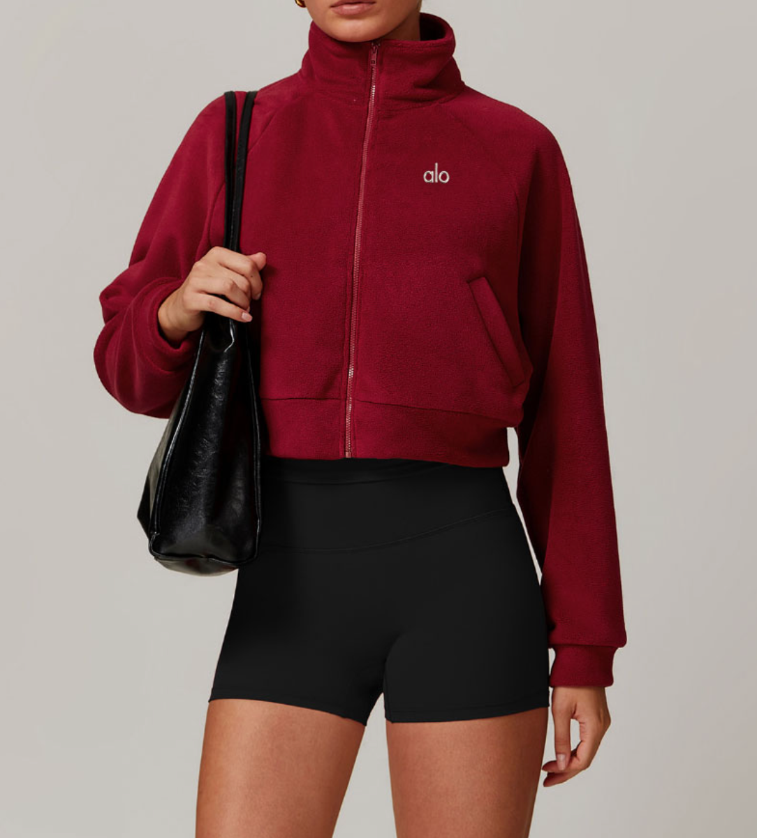 Fleece jacket with zipper