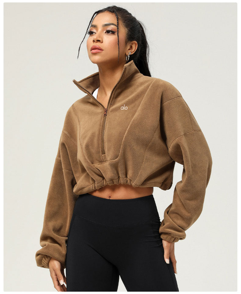 SHORT FLEECE WITH QUARTER ZIP