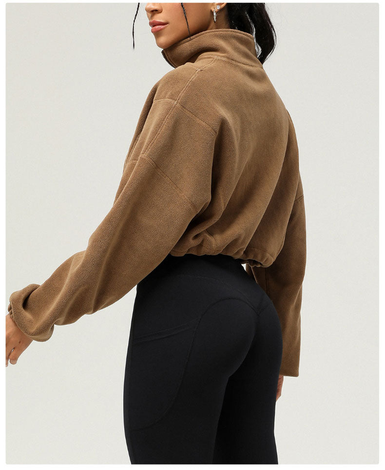 SHORT FLEECE WITH QUARTER ZIP