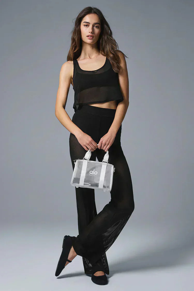 Mini transparent travel bag - White