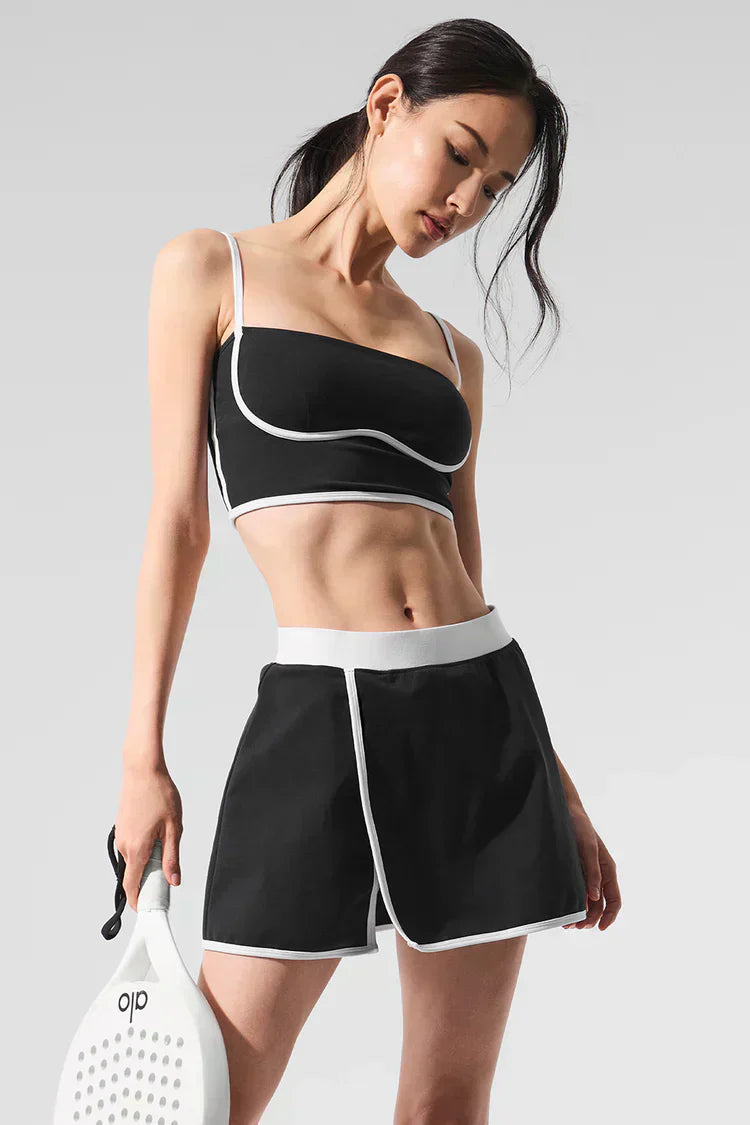 Streamlined skirt with airbrush effect - black/white