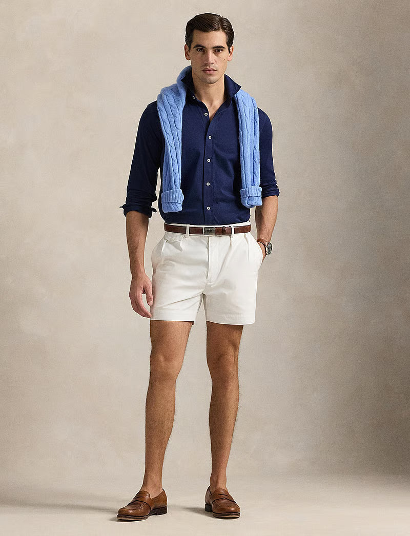 POLO WITH KNIT COLLAR – CASUAL SHIRT