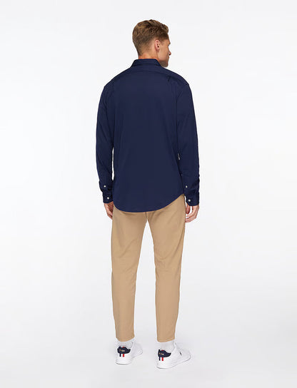 POLO WITH KNIT COLLAR – CASUAL SHIRT