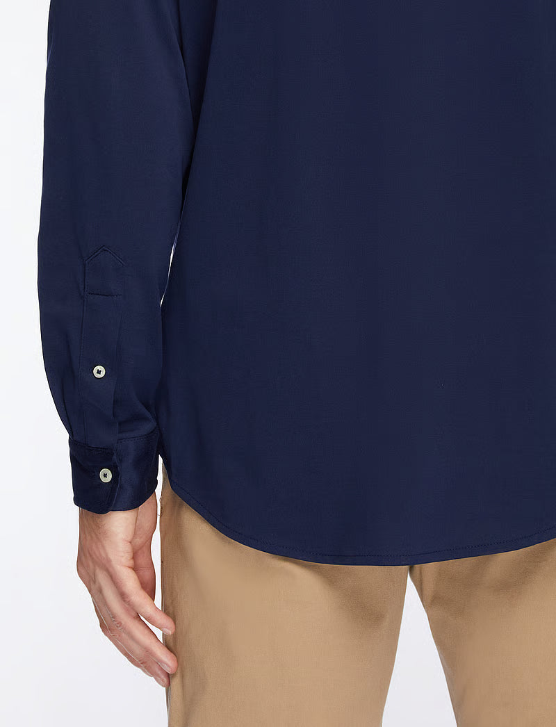 POLO WITH KNIT COLLAR – CASUAL SHIRT