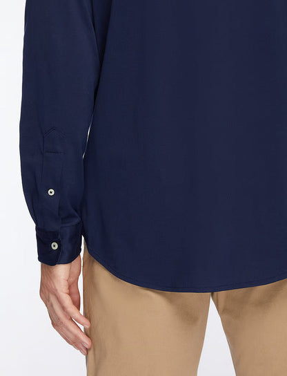 POLO WITH KNIT COLLAR – CASUAL SHIRT