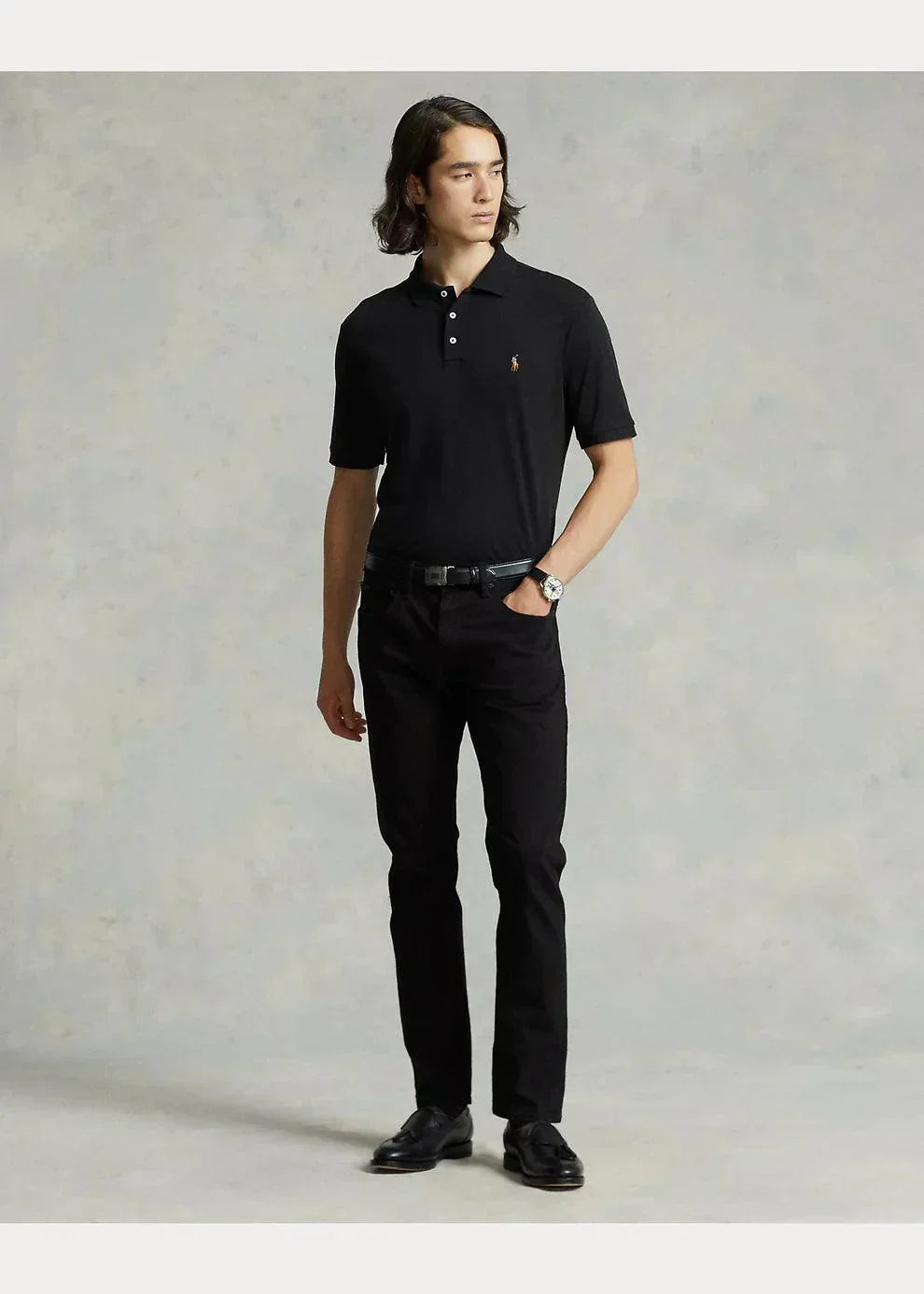 SOFT COTTON POLO – BLACK