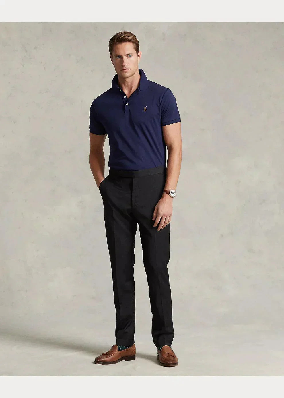 SOFT COTTON POLO – NAVY