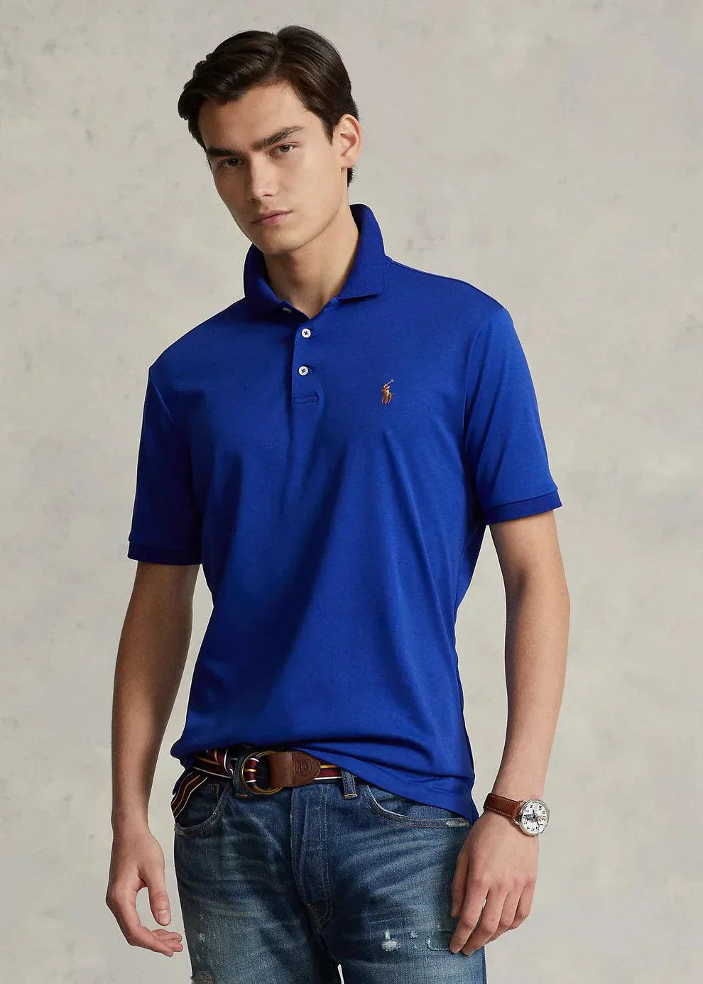 SOFT COTTON POLO – BLUE