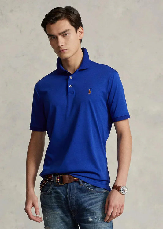 SOFT COTTON POLO – BLUE